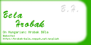 bela hrobak business card